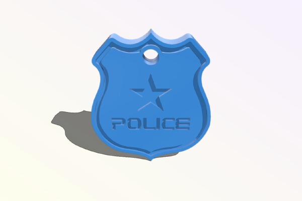 Police keychain | 3d print model