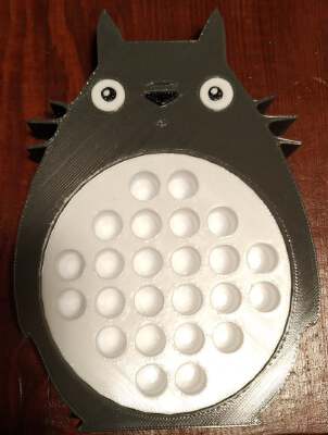 Multicolored Totoro microcentrifuge tube rack | 3d print model