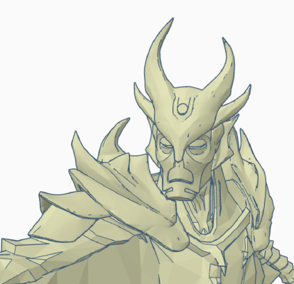 Daedric Dragon Priest (Remix) | 3d print model