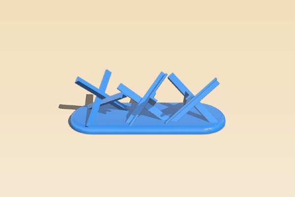 Tank trap. Czech hedgehog. 28mm Wargame | 3d print model