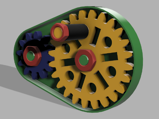 Gearbox with Winder | 3d print model