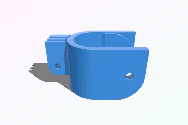 Gopro mount for 35mm tube, vacuum cleaner tube maybe :D | 3d print model