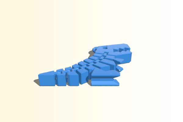 Flexi rexi keychain | 3d print model