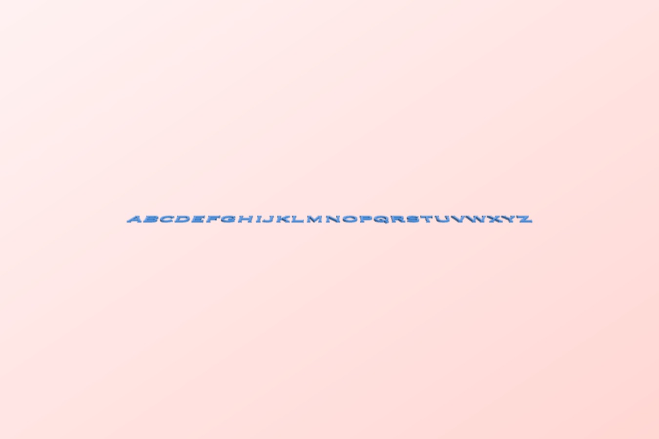 Alphabet letters copperplate typography