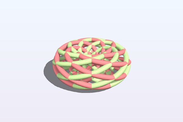 6 turn double torus | 3d print model