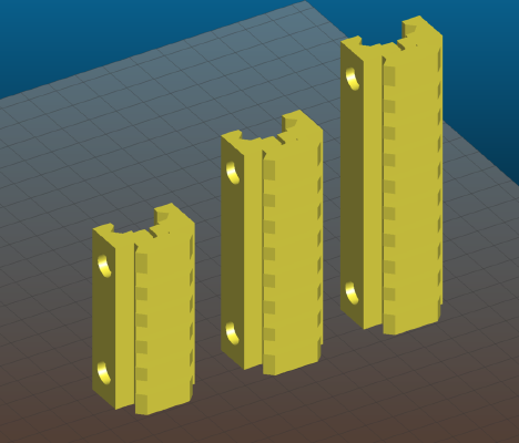 Picatinny riser for AR15, M4, M16, AK - 80mm and 100mm length, 7 and 9 slots, 16mm height | 3d print model