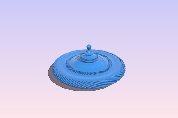 Spiral spinning top | 3d print model