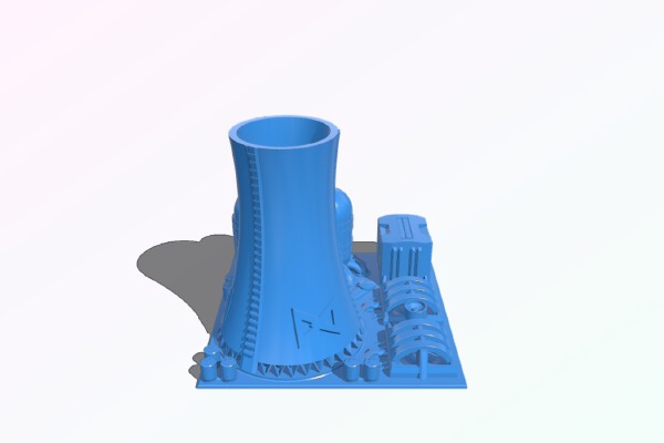 Nuclear power plant - Building - For board games like Monsterpocalypse | 3d print model