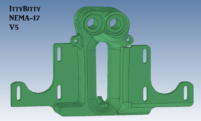 Itty Bitty modification for NEMA-17 | 3d print model