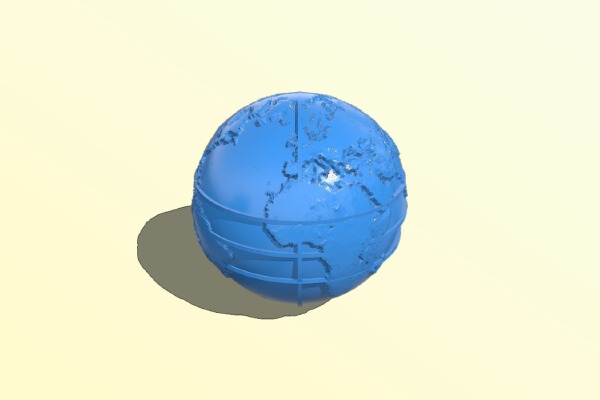 Textured Earth for the blind | 3d print model