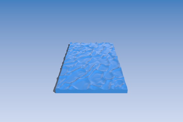 Plain waves base | 3d print model