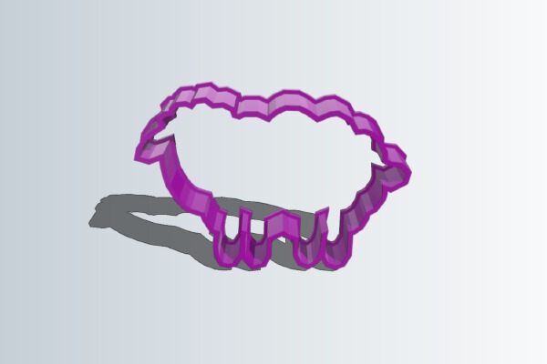 sheep Cookie Cutter | 3d print model