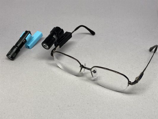 EDC Flashlights Holder for Glasses | 3d print model