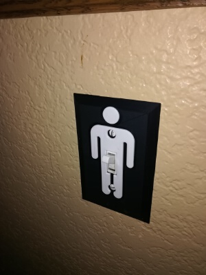 Manhood Switch Plate Cover | 3d print model