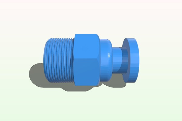 PC4-M10 Pneumatic Fitting | 3d print model
