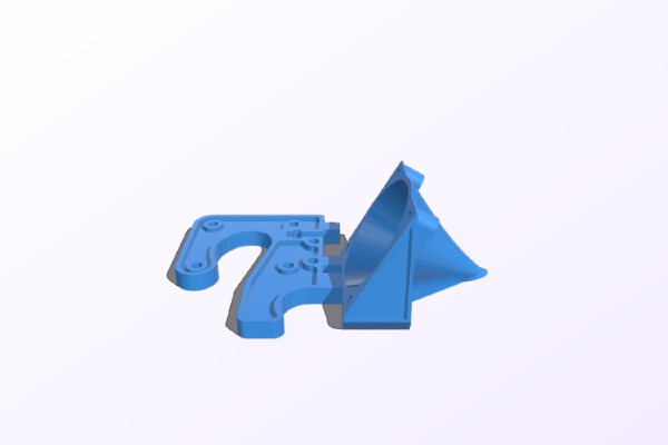 Printrbot Jr. V2 40mm side fan mount and duct | 3d print model