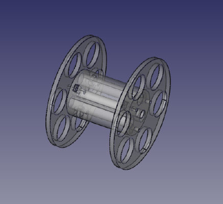 Tiny filament spool for small printers (M8 rod axis) | 3d print model