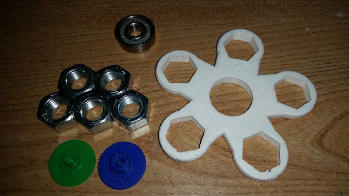 Hex Nut Fidget Spinners | 3d print model