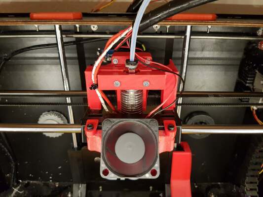 E3D V6 Hotend Mount - Single Version - with 40mm Fan - CTC _ Makerbot Replicator _ Flashforge | 3d print model