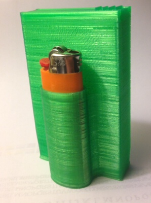 Cigarette Case with Bic Lighter Pocket | 3d print model