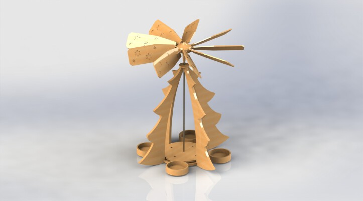 Christmas LED Tealight Pyramide | 3d print model