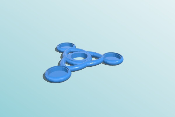 Nickle Weight Celtic-Spinner - Mono Color -  Press fit | 3d print model