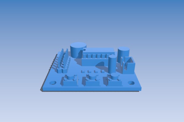 ISD1820 Recording _ Speaker Module PCB Placeholder | 3d print model