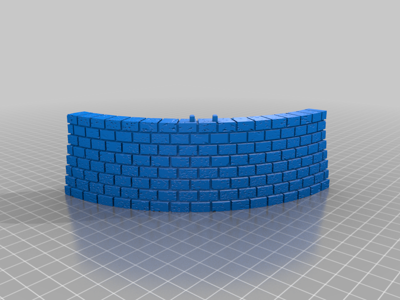 Cut Stone Separate Wall Foundation Curved - OpenLock