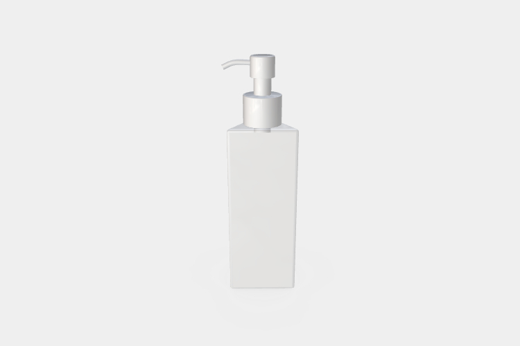Transparent Press Cosmetic Bottle Mockup