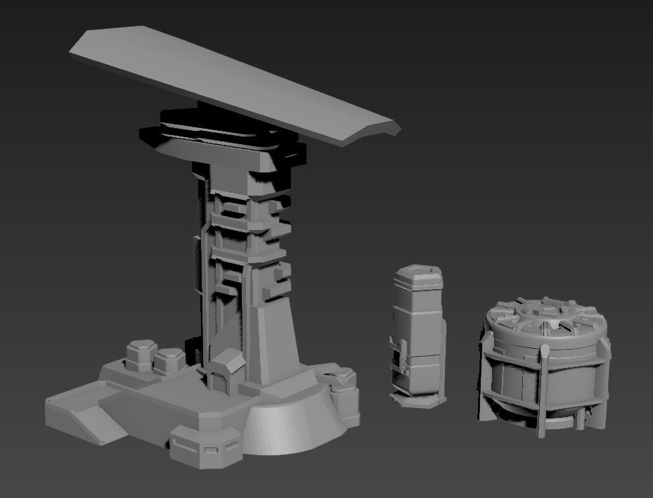 Chemical Plant Set - SciFi Wargame Terrain