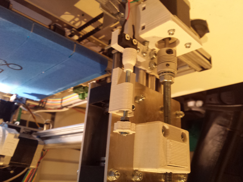 Z-Axis Supports (end stop) reduced and adapted for z motor modification