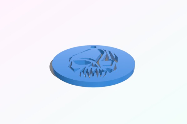 Skull Keyring | 3d print model