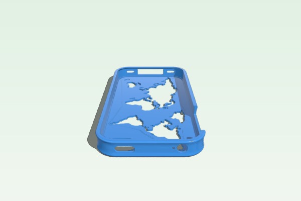 worldwide map iphone4 case | 3d print model