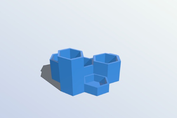 hexagon planter and stationary organiser | 3d print model