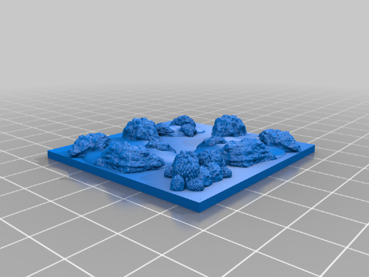 2mm Ancient Terrain for Strength & Honour Rules | 3d print model