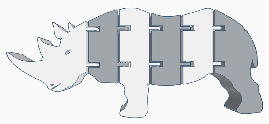 Flexi Rhino Remix | 3d print model