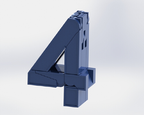Number Robot - #4 | 3d print model
