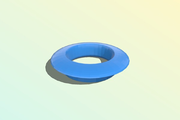 Patio Table Glass Center Grommet | 3d print model