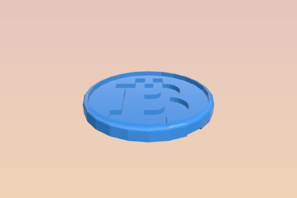 Bitcoin BTC Coaster | 3d print model