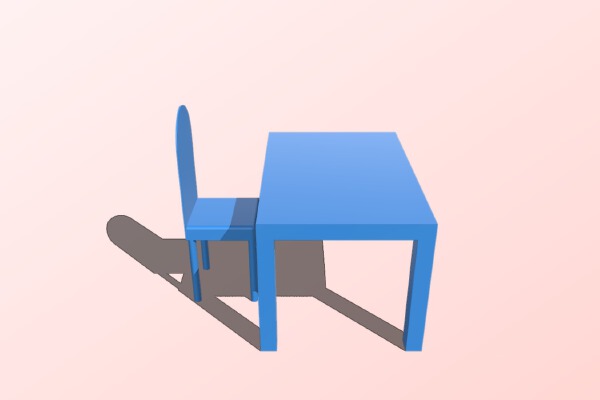 Table and chair | 3d print model