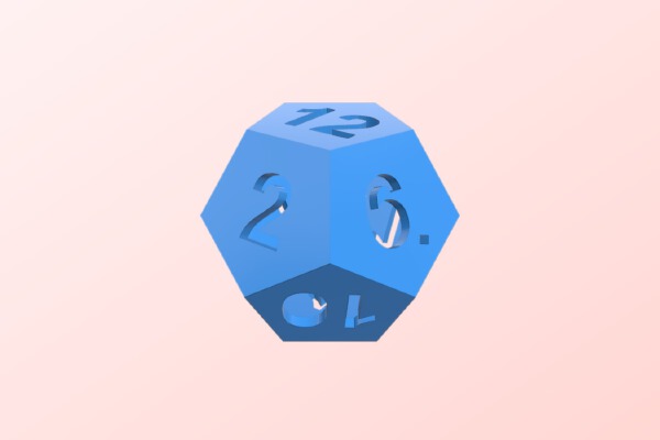 Platonic Solids with Numbers | 3d print model