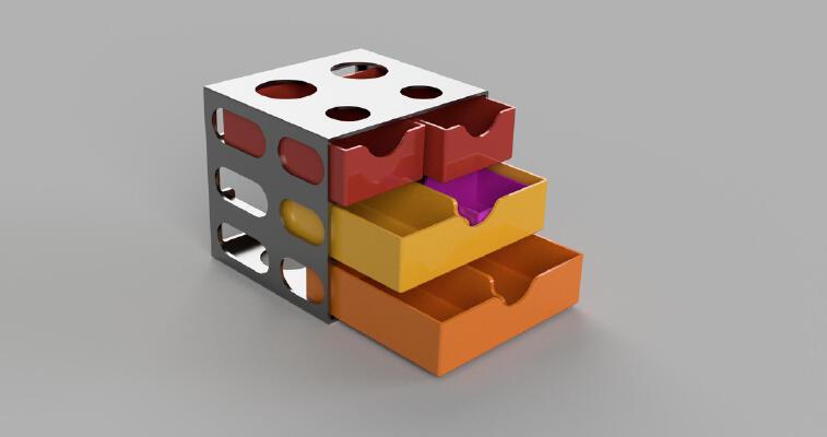 Storage cabinet -draws | 3d print model