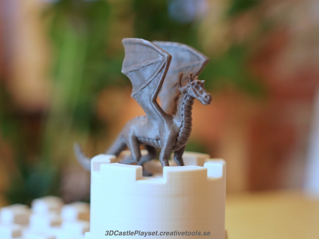 The Dragon for 3D-printable Modular Castle Playset