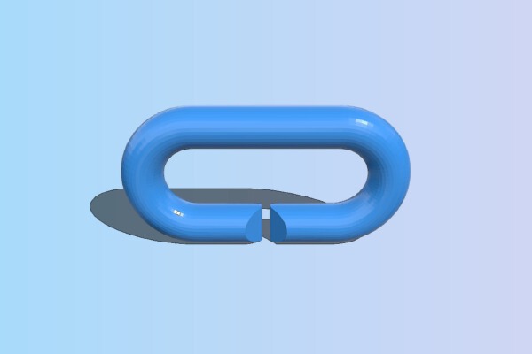 Interlocking chain link | 3d print model