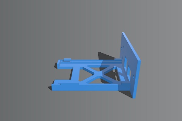 Rack for Raspberry PI B on a modular system 19" 2U | 3d print model