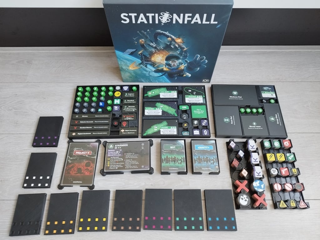 Stationfall boardgame storage solution _ inserts