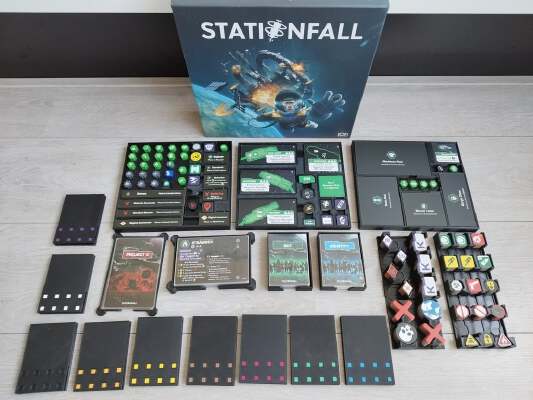 Stationfall boardgame storage solution _ inserts | 3d print model