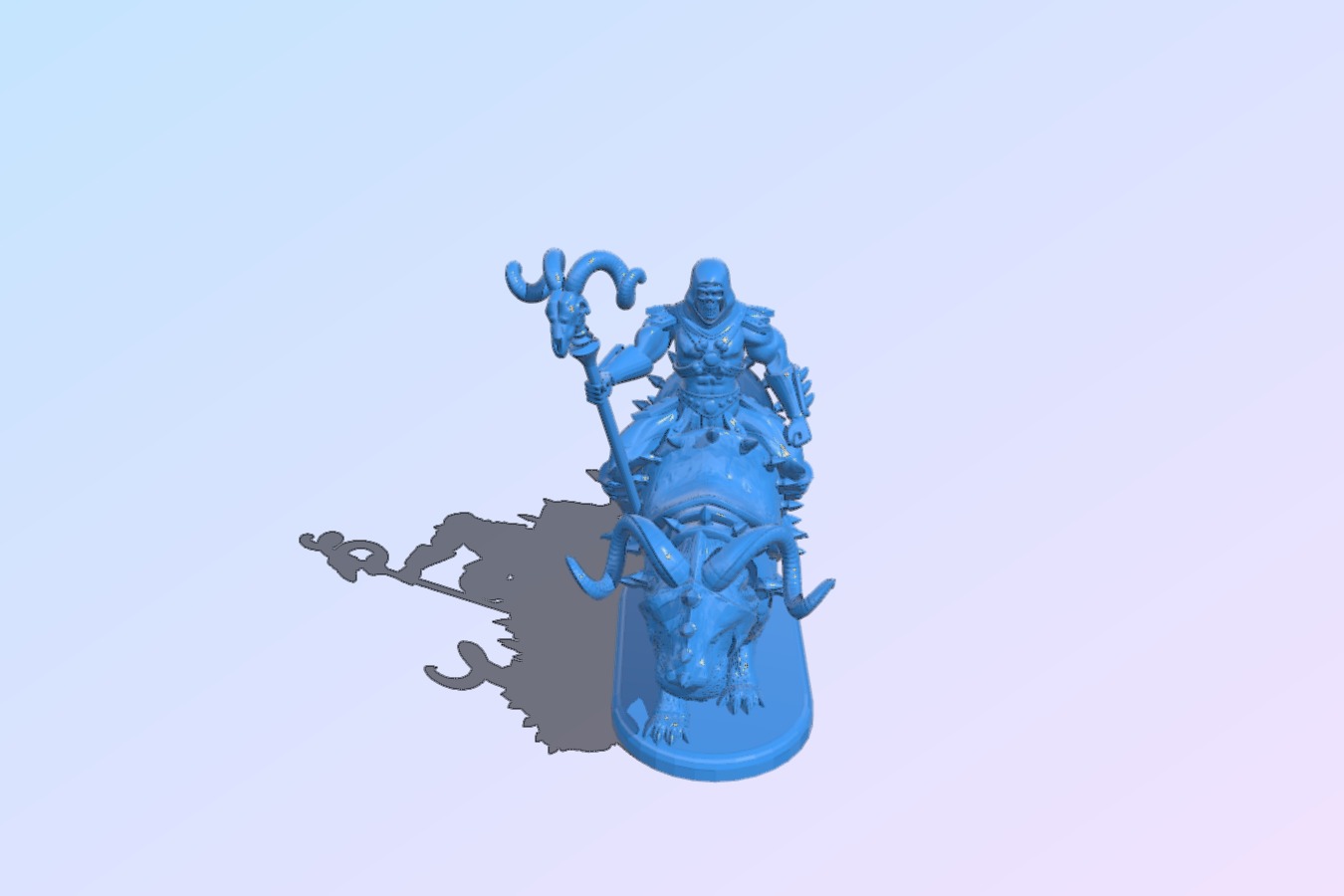 Skeletor with Panthor  - Masters Of the Universe - Miniature