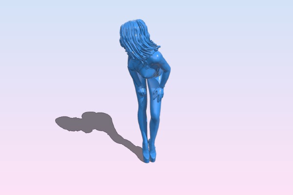 The girl with a strange face | 3d print model
