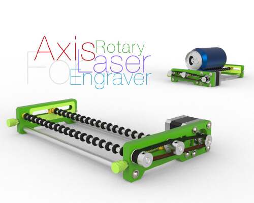 Rotary Axis for Laser Engraver | 3d print model